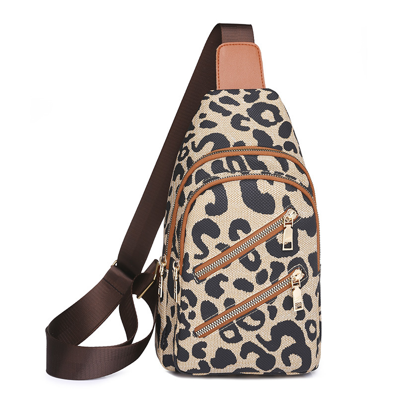 Venta al por mayor bolso de hombro retro con estampado de leopardo 2024 nuevo versátil ligero de doble uso de las mujeres bolsa de viaje bolsa de mensajero impermeable