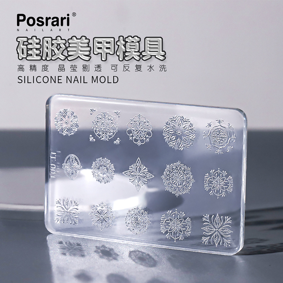 Posrari Internet celebridad clavo 3D mariposa tallada epoxi DIY alivio joyería cristal epoxi molde de silicona