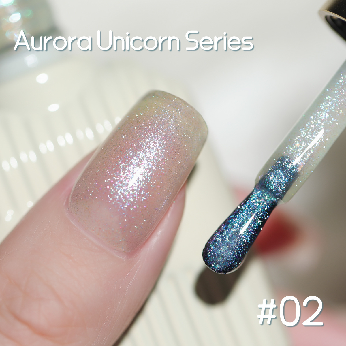 Esmalte de Uñas en Gel Fototerapia Aurora Efecto Brillante para Manicura