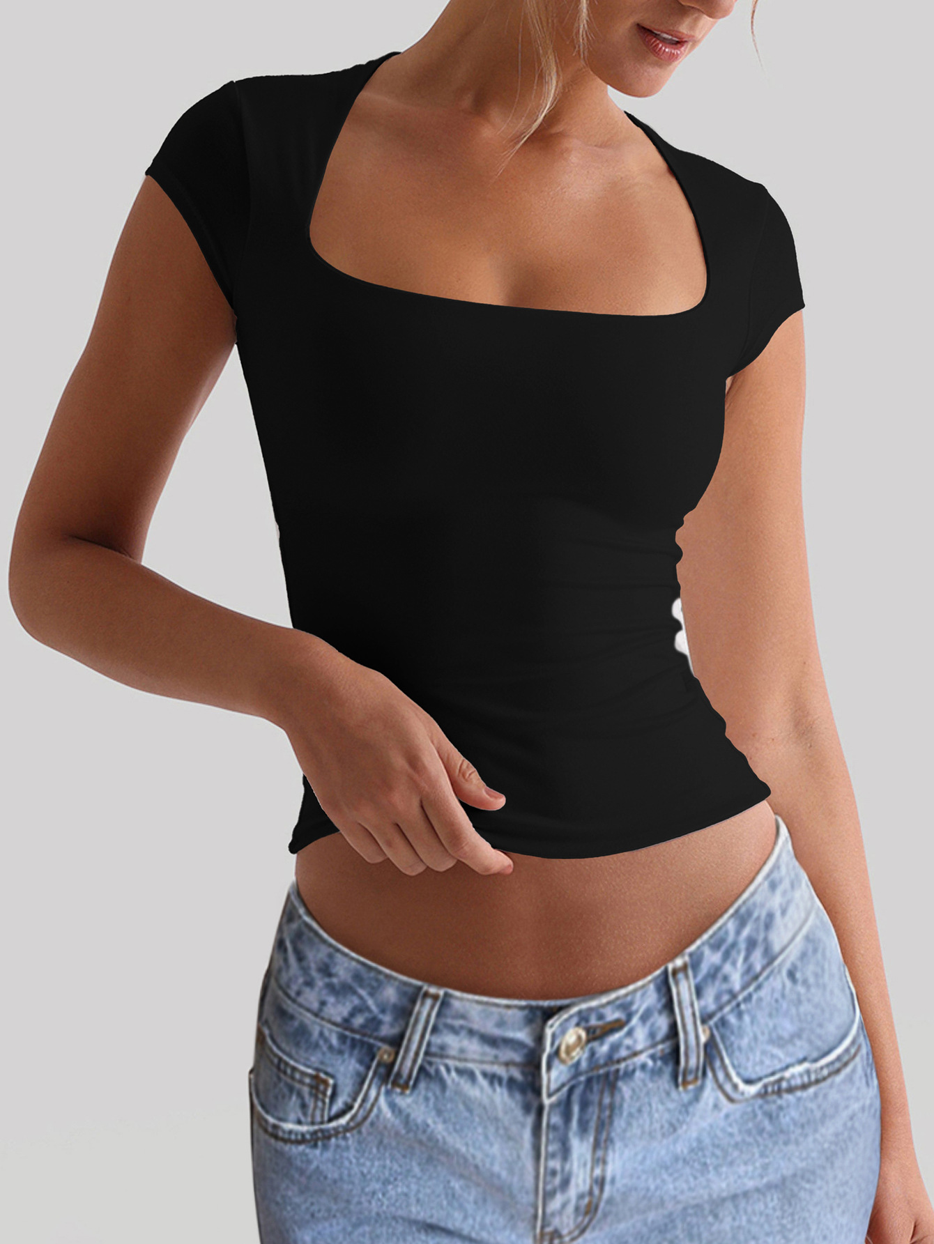 Summer Season Wholesale Women's Casual Solid Color Short Sleeve T-Shirts