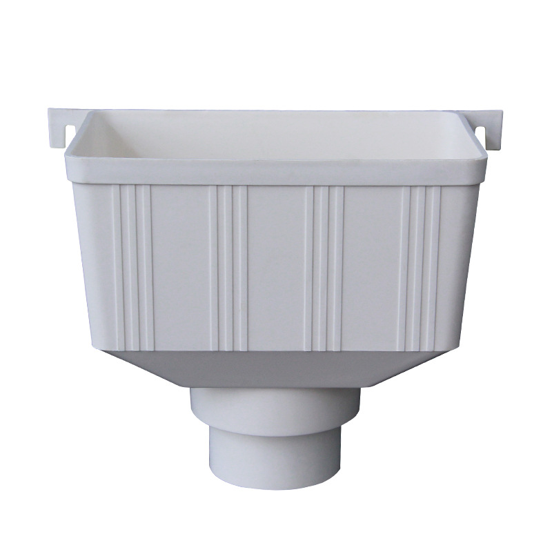 Cubo de lluvia de pvc 75-160 tubo de drenaje cubo de recogida de agua embudo fila lateral cuadrada con oreja extra grande engrosada fregadero