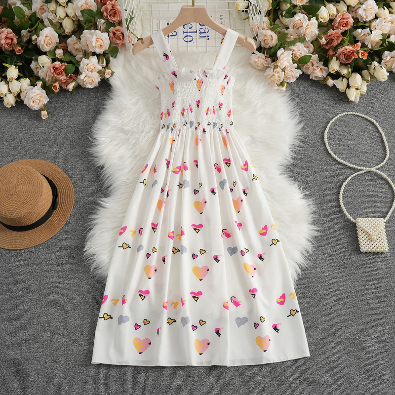 Philippine Explosions Sling Printed Slim-fit Sleeveless dress