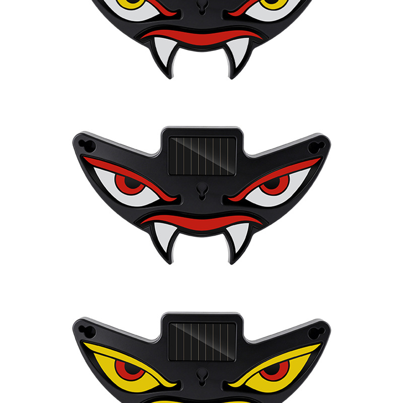 Cross-border solar-powered dynamic devil's eye LED warning light for cars, trucks, and vans