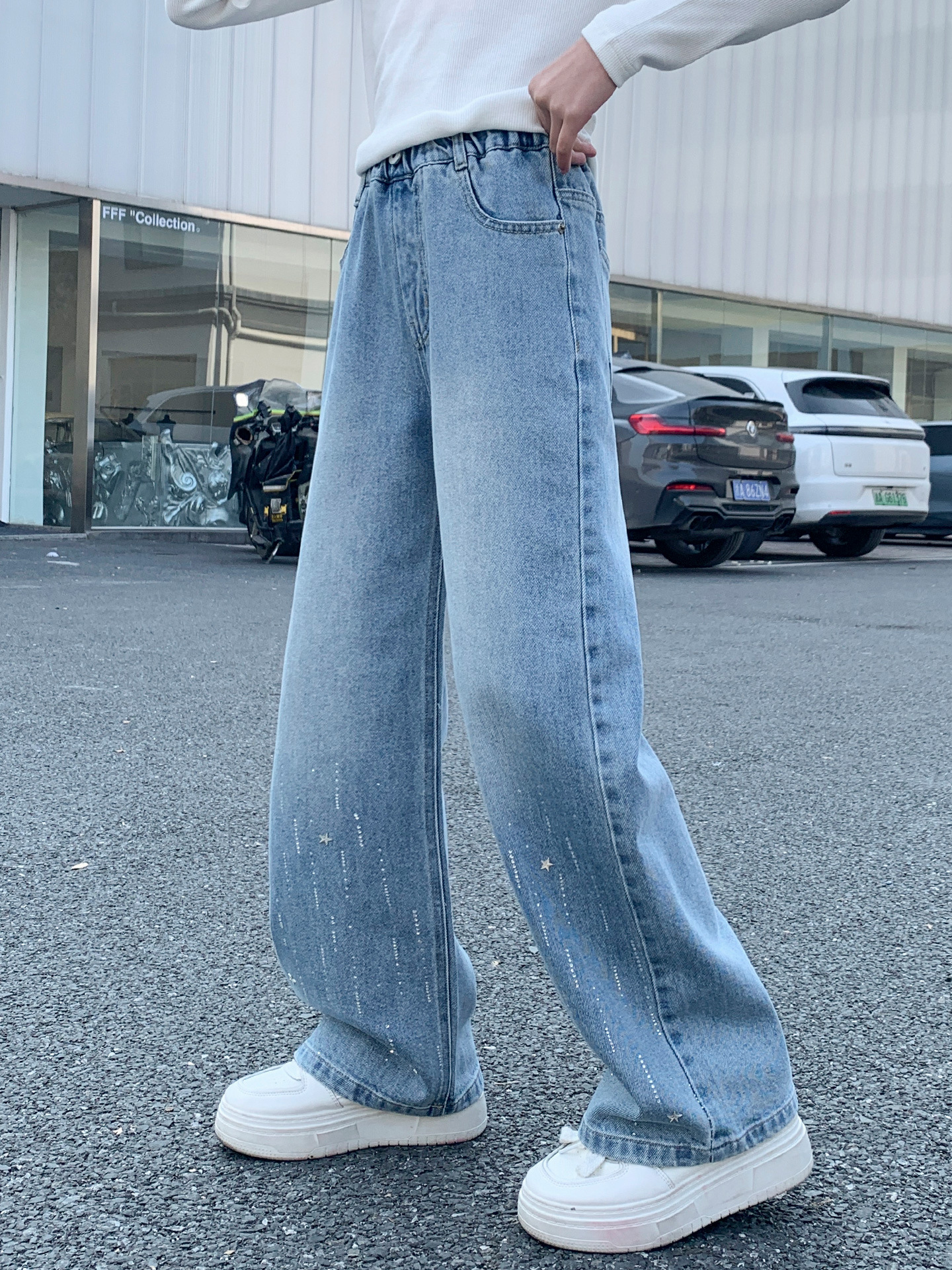 Denim autumn demi-season jeans