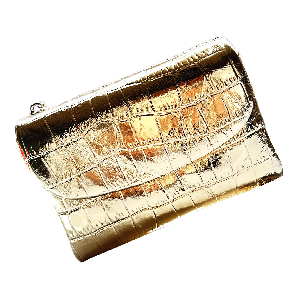 Golden, crocodile print