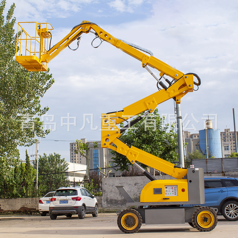 自行曲臂式高空作业升降平台 路灯监控维修平台360度旋转梯