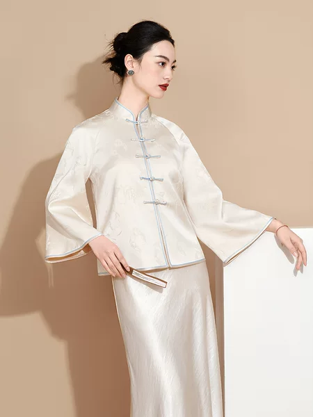 New Chinese-Style High-End Jacquard Blouse, 2026 Early Summer New Top, Stylish Design Tang Suit Versatile Jacket