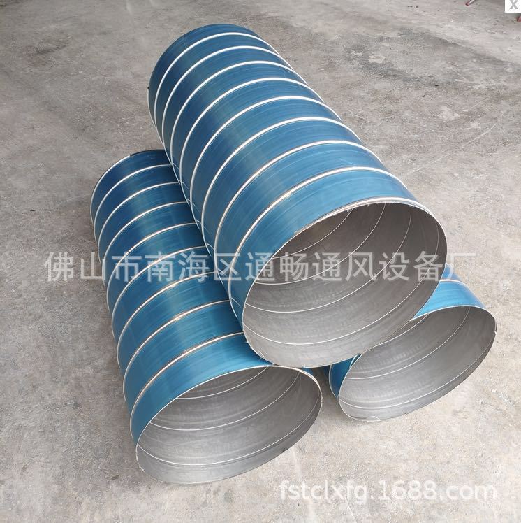 圆形通风排烟管道烟囱管厂家-湖南Φ800mm不锈钢螺旋风管304