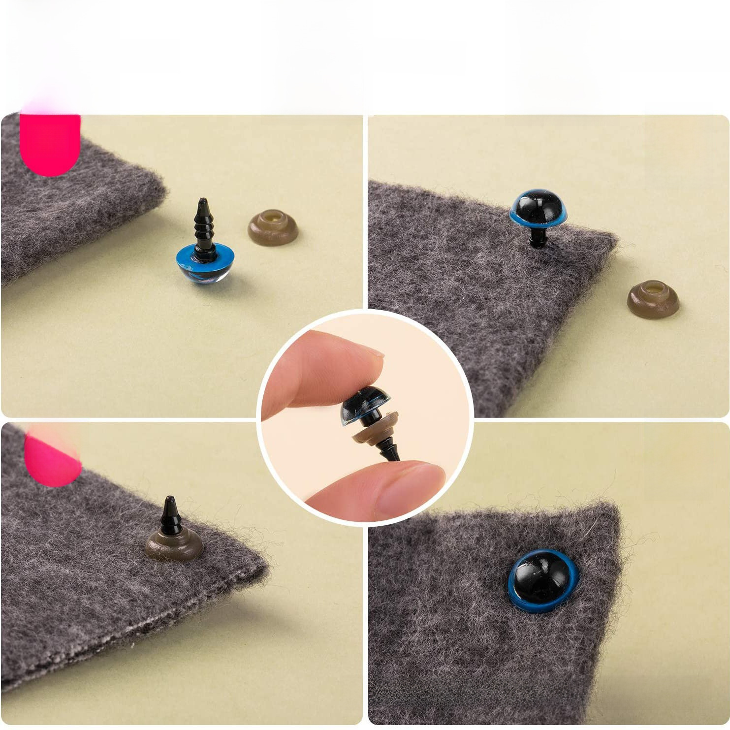 752PCS 나사 조합 장난감 액세서리 아이 아트 아이 블랙 스크류 아이 박스 장난감 DIY 소재