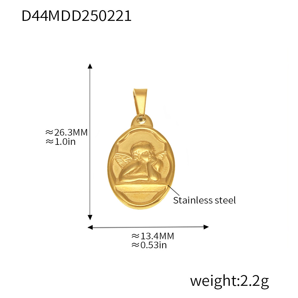 Qiong Yao Colección de accesorios colgantes de bricolaje de moda europea y americana Red de celebridades Collar de oro real de 18 quilates de acero inoxidable en stock