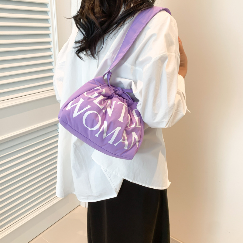 Trendy Women's Large Capacity Drawstring Shoulder Bag Casual Tote_voghion.com