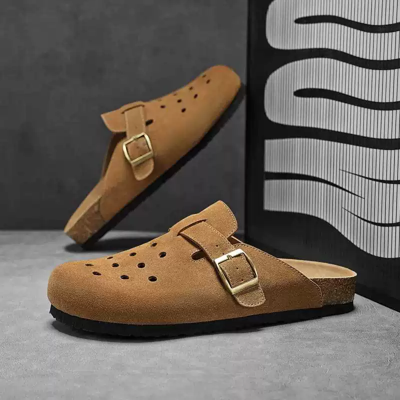 Augusten ретро мужская обувь 2025 новый летний дышащий летний ботинок Birken толстая подошва тренд дикие сандалии мужчины