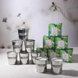 亚马逊香茅小铁桶系列香茅复合精油植物大豆蜡香薰蜡烛批发