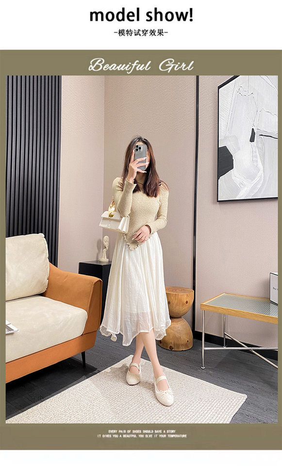 Giày búp bê nữ có lông nơ một quai, đế bệt giữ ấm, cỡ lớn — Màu hồng, Màu trắng chi tiết 12