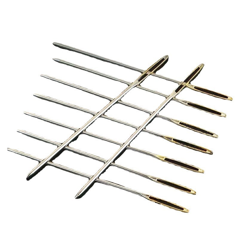24 # aguja de cola dorada aguja de bordado de perlas cruzadas aguja de cola dorada aburrida no atado