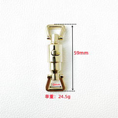 Manufacturer luggage hardware lock, bag hardware lock, women's bag lock, light gold women's bag long mortise lock
