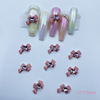 White resin with bow, three dimensional nail decoration, new collection