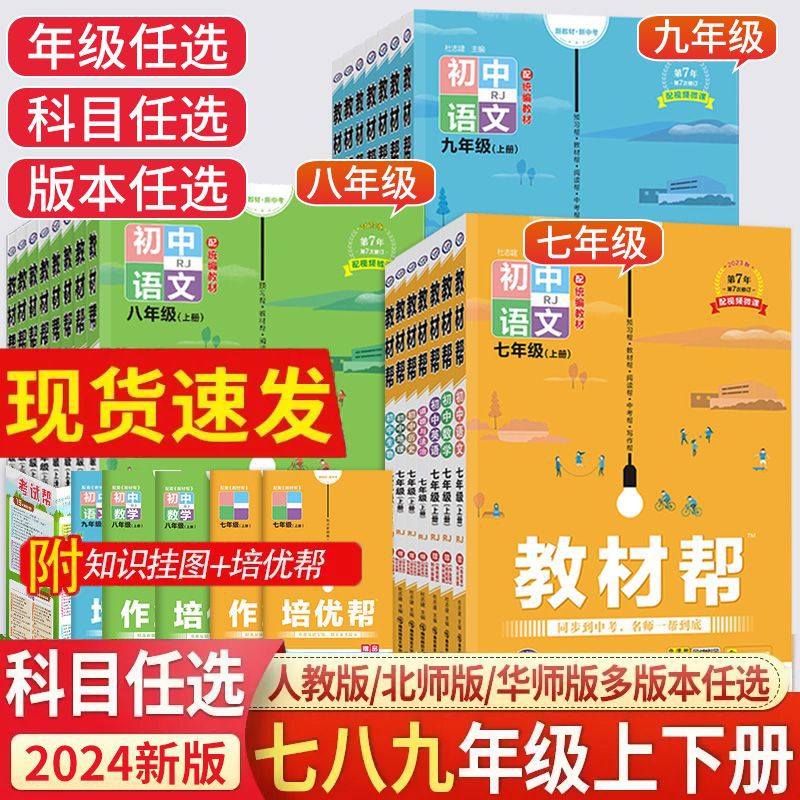 2024版初中教材帮七八九年级上下册语文数学英语物理教材资料书