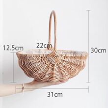 花篮编织花盆藤编篮子手提西瓜手工花艺竹编花童花蓝编织篮