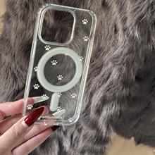 赵露思同白色小猫爪适用iPhone7手机壳苹果7promax新6pro透明5pro