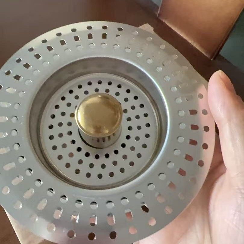 Cocina de acero inoxidable lavabo de verduras lavabo gran pantalla de filtro filtración antiolor lavabo de platos núcleo de rebote soporte de etiquetado transfronterizo
