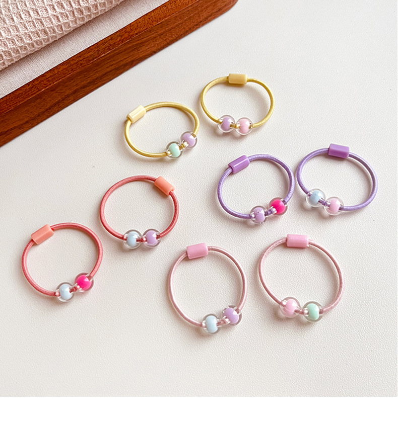 Kid'S Cute Simple Style Geometric Arylic Rubber Band Hair Tie display picture 3