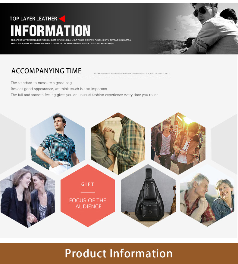 New Hot Ultra Soft Genuine Leather Chest Multifunctional Men's Shoulder Top Layer Cowhide Crossbody Bag, Trendy_voghion.com