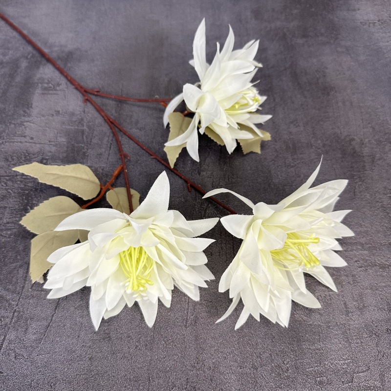 3 grandes crisantemos dahlia, accesorios de fotografía, decoración de boda, flores artificiales, flores de seda, flores falsas, ramo de flores