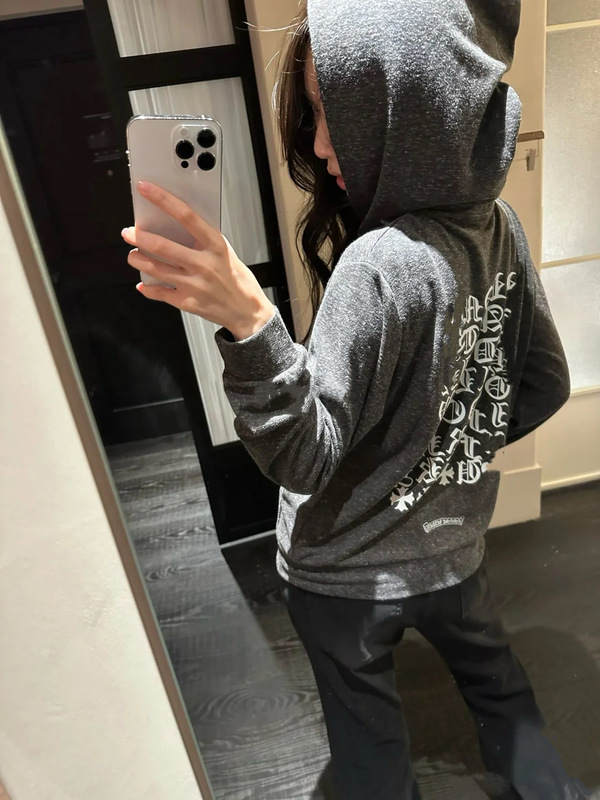 高货克罗高版本CH国旗十字架打底衫潮牌男女美式慵懒宽松长袖T恤|undefined