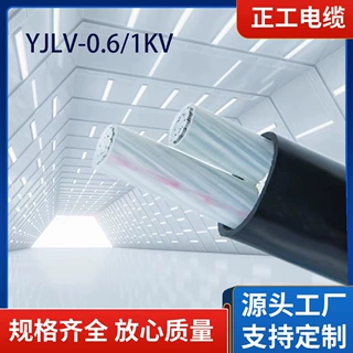 定制低压铝芯电力电缆YJLV62-0.6/1kV1/2芯3芯4芯5芯阻燃低烟无卤