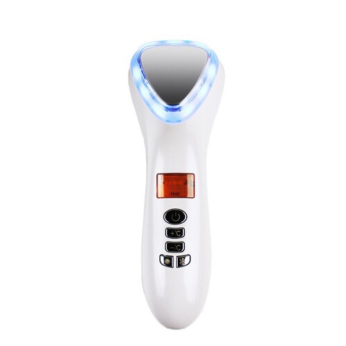 Cross-border hot and cold ultrasonic facial essence introduction device, home multifunctional facial red and blue photon rejuvenation and beauty device