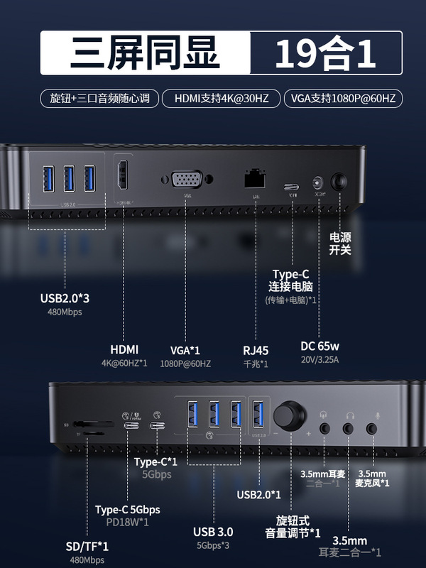 orico オーリコ オーリコ マルチスクリーンディスプレイコンバーター Type-c ドッキングステーション MST マルチインターフェース拡張|undefined