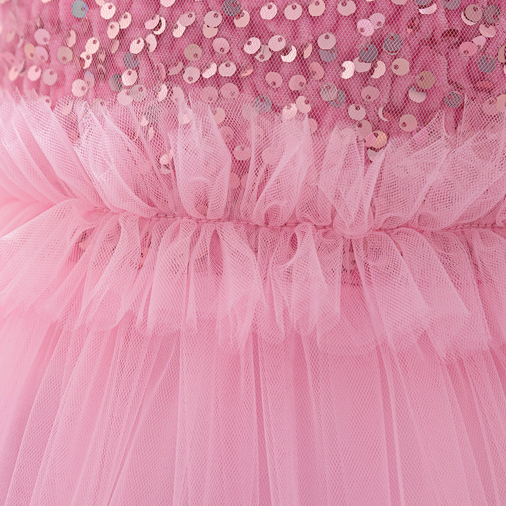 Europa y los Estados Unidos nuevos bebés de ropa de cama de sequillas vestidos de niñas fiesta cena de vacaciones niños tela de tela de tela de tela de banda princesa vestido