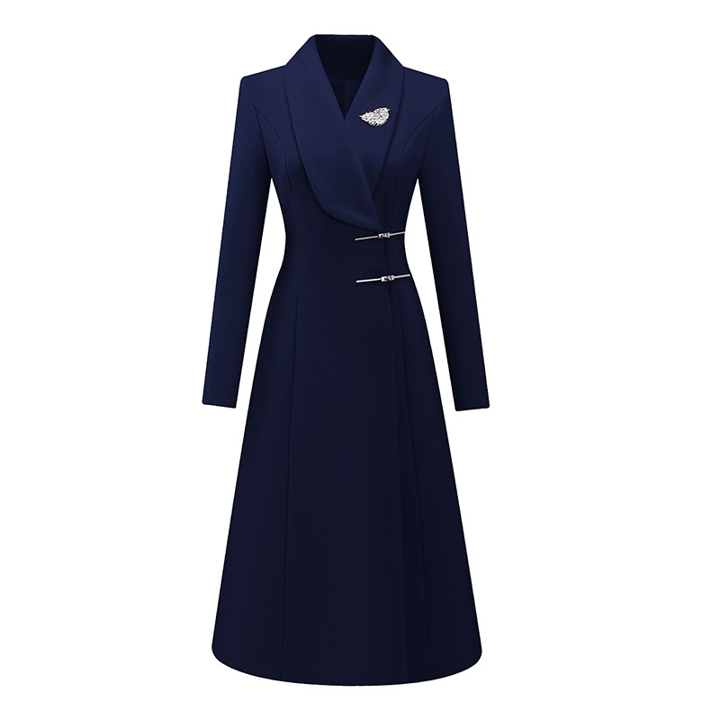 Stewardess Woolen Outwear Classy Case Customer Service Hotel Uniform Reception Winter Work Clothes Female Professional Elegant Jacket