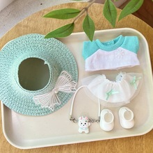 【仅娃衣】夏日清新青蓝色娃衣配饰适配网红玩偶拉布布搪胶公仔