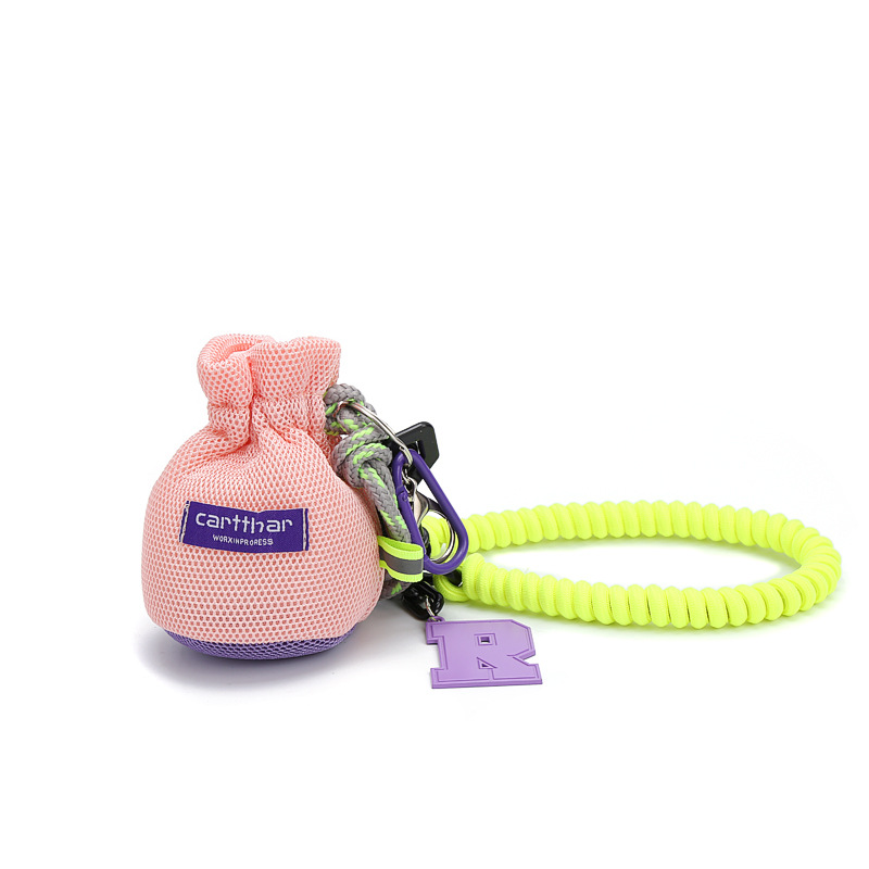 New Original Smiling Bucket Bag Accessory Bluetooth Earphone Case Keychain Accessory Women's Ins Backpack Pendant Fashion