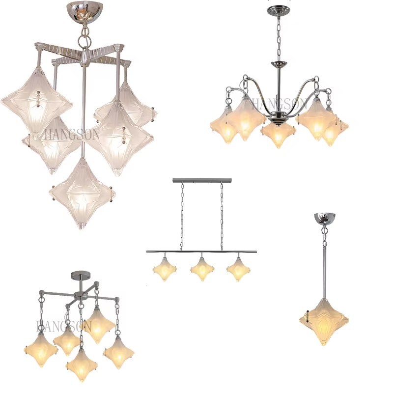 French Murano Living Room Bedroom Glass Chandelier Corridor Aisle Light Porch Balcony Cloakroom Star Decorative Lamp