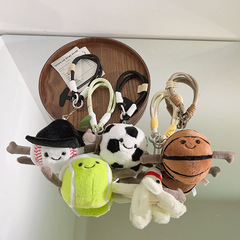 創意潮流棒球毛絨大公仔掛件手機掛繩包包掛飾品相機鑰匙扣掛鏈女