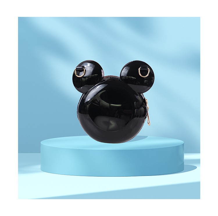 Little bear head PVC cute jelly bag, fashionable and versatile dinner bag, dirt-resistant and easy-to-wash, macaron-colored cartoon bag undefined