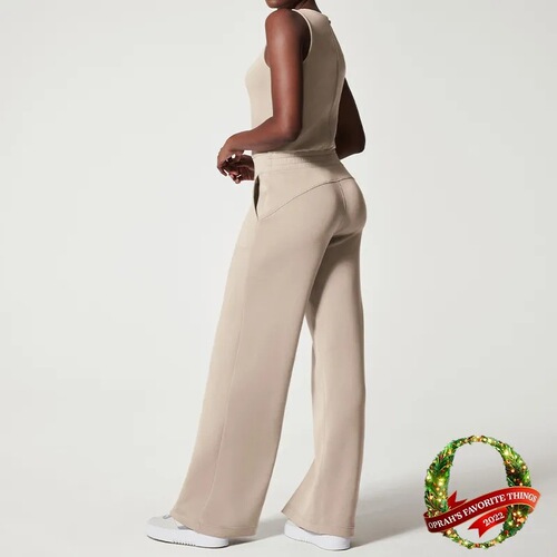  Spring and Summer New Fashionable Casual Women's Wear for Slimming, Sleeveless Solid Color Commuting Pants 