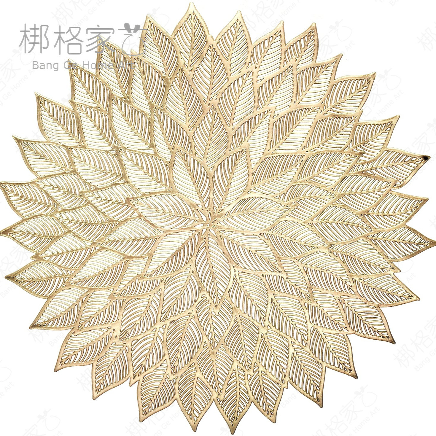 千手观音北欧风新款餐垫 PVC镂空餐桌垫西餐厅装饰餐垫杯垫