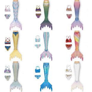 30 Series Children Mermaid Swimsuit Mermaid Tube Top Fish Tail Girl Princess Dress Dress Birthday Photo