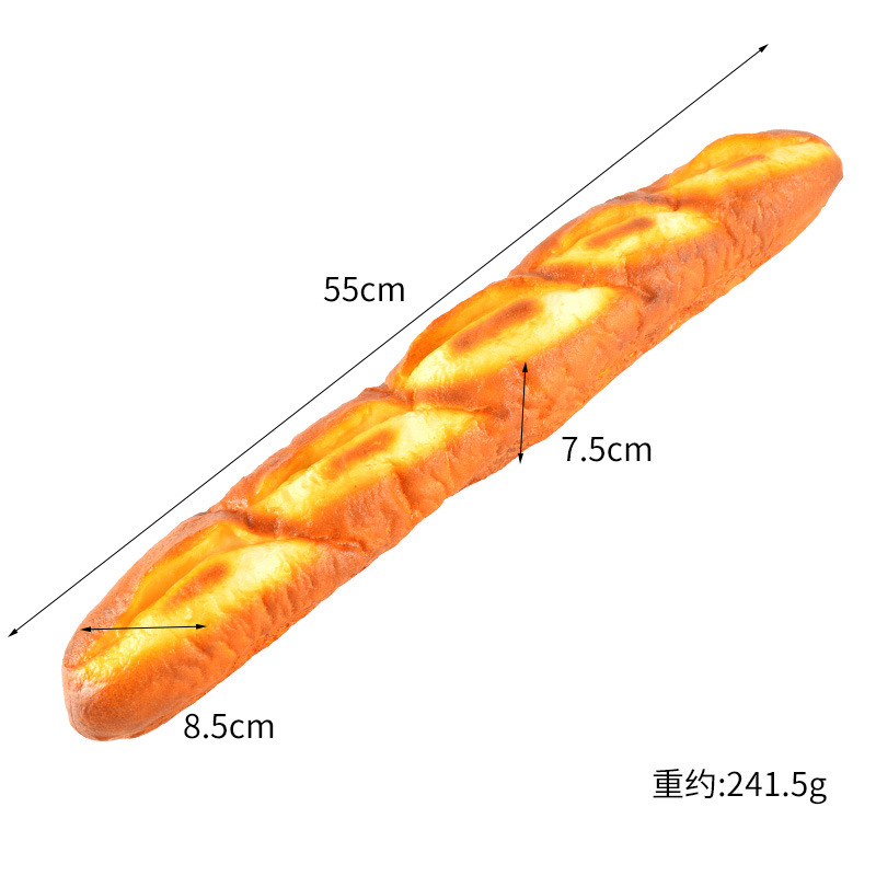 Entrega de una sola pieza PU falso pan decoración de la boda modelo de decoración de la habitación accesorios largo francés palo modelo de simulación de pan