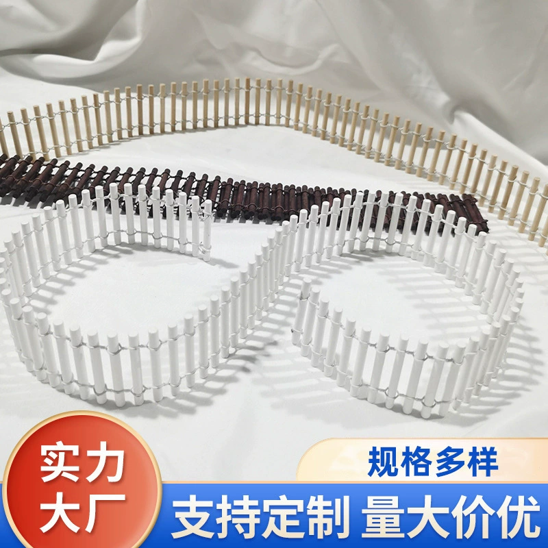 Круглая палка деревянный забор Крытый мини маленький забор мини Садоводство декоративный забор горшок маленький забор оптом