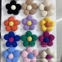 Реже хлопчатобумажные украшения цветы diy ювелирные изделия аксессуары броши стерео милый текстиль цветочная фабрика оптом