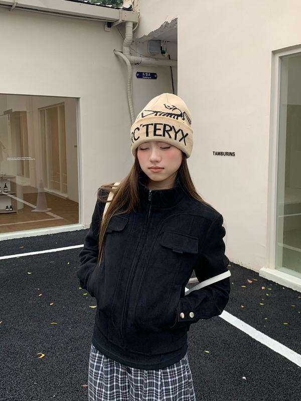 橘子树在哪儿美式麂皮正肩外套女秋季高级感休闲显瘦机车短款上衣|undefined