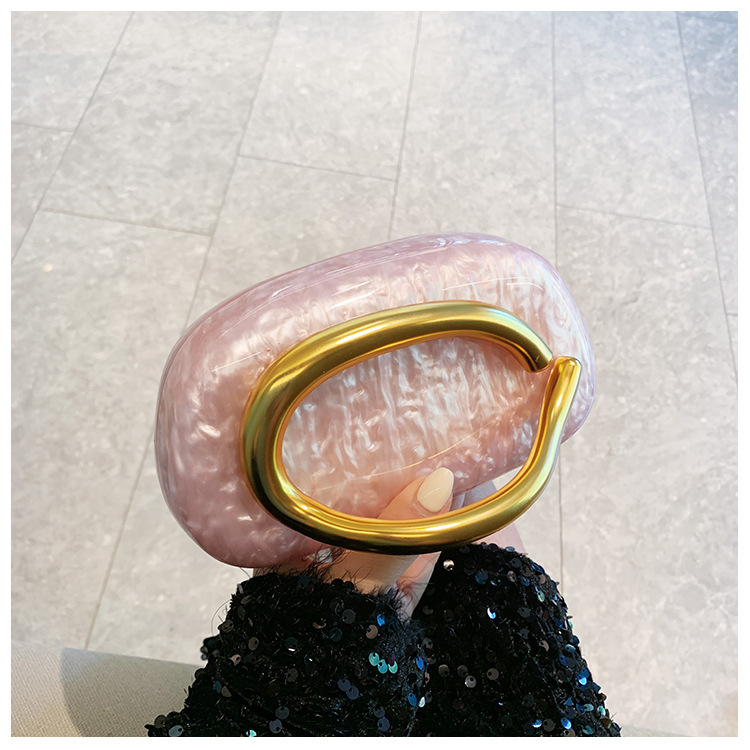 Bolsa de cena transfronteriza, dama de alto nivel, bolsa de mano de lujo ligera, cadena de bolsas acrílicas, bolsas de mano de boda