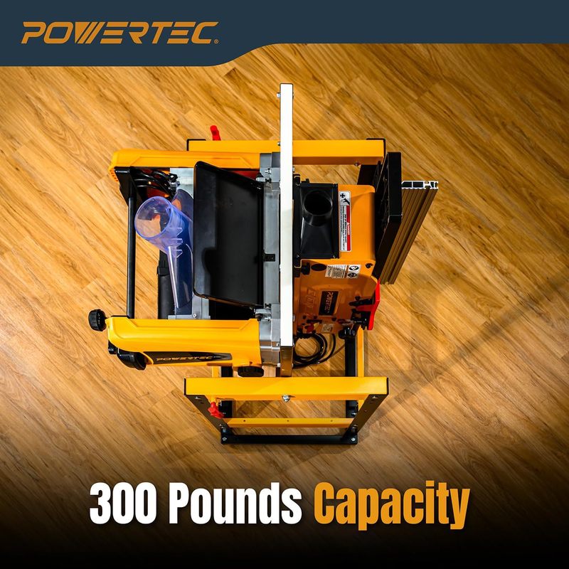 POWERTEC 翻盖工具支架 带脚轮 \u2013 移动工作台容量为 300 磅,|undefined