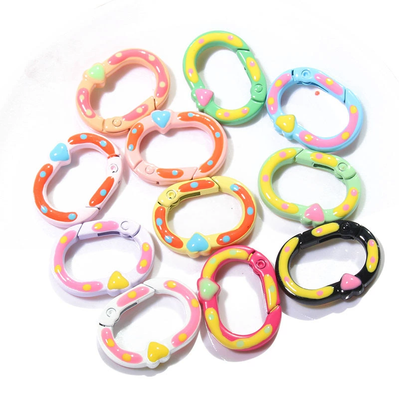 Double-sided metal keychain, bracelet, accessories, hand painting, DIY