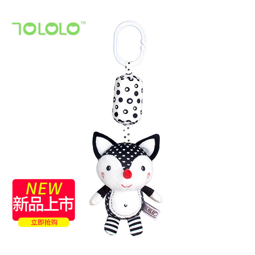TOLOLO black and white bed hanging rattle baby stroller pendant animal wind chime early education baby toy